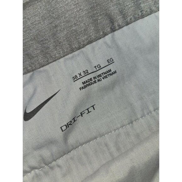 Nike Mens Dri-Fit Striped Pants 38X30 Gray & White - Picture 4 of 9